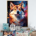 thumbnail image 1 of Designart "Contemporary Spirit Of Shiba Inu I" Animals Dog Floater Framed Wall Art Prints, 1 of 1