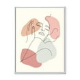 thumbnail image 1 of Designart 'Continuous One Line Portrait of Woman' Modern Framed Canvas Wall Art Print, 1 of 5