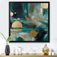 thumbnail image 1 of Designart "Contour Circles in Vivid Emerald and Gold II" Abstract Framed Wall Art Decor - Modern Gold Abstract Shapes Hallway Framed Wall Art Decor, 1 of 6