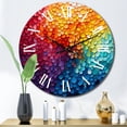 thumbnail image 1 of Designart "Contrasting Cadence Hardedge Art wall art I" Abstract Oversized Wall Clock, 1 of 5