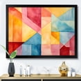 thumbnail image 1 of Designart "Contrasting Geometric Composition Pastel Harmony II" Abstract Framed Wall Art Decor - Modern Colorful Abstract Geometric Entryway Framed Wall Art Print, 1 of 6