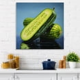 thumbnail image 1 of Designart "Contrasting Jade Cucumber" Vegetables Canvas Art Print, 1 of 7