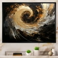 thumbnail image 1 of Designart "Contrasting Spirals In Celestial Hues I" Abstract Spirals Floater Framed Canvas Art Print, 1 of 5