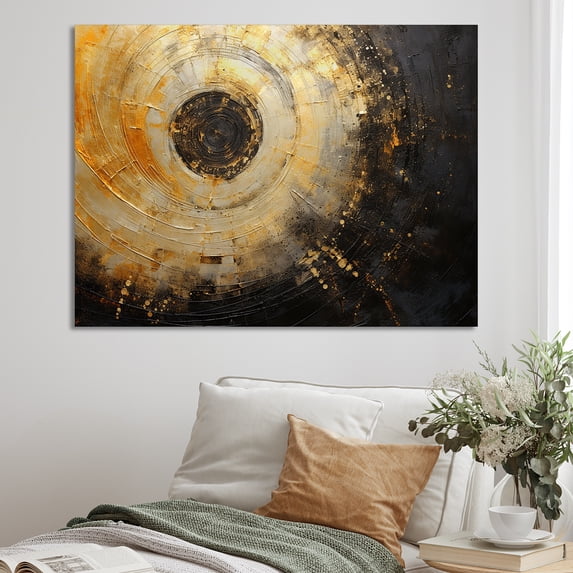 Designart "Contrasting Spirals In Celestial Hues II" Abstract Spirals Wall Art Prints