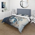 thumbnail image 1 of Designart "Cool Blue Daisy III" Floral & Botanical Bedding Covert Set - Daisy Blue Floral Bed Set With 1 Sham, 1 of 6
