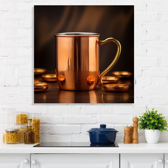 Designart "Copper Cup Chronicles Of Moscow Mules" Drinkware Canvas Art Print
