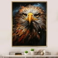thumbnail image 1 of Designart "Copper Eagle Animal Drips I" Animals Floater Framed Canvas Print, 1 of 7