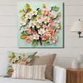 thumbnail image 1 of Designart "Coral Apple Blossom composition II" Floral Canvas Print, 1 of 5