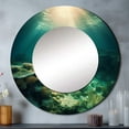 thumbnail image 1 of Designart "Coral Beneath the Waves II" Coastal Round Mirror Wall Décor Coastal - Large Turquoise Round Mirror - Round Mirror 29" x 29" Inch, 1 of 5
