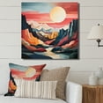 thumbnail image 1 of Designart "Coral Blue Bold Canyon Landscape II" Abstract Canvas Art Print, 1 of 5