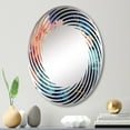 thumbnail image 1 of Designart "Coral Blue Sky Fantasy" Abstract Liquid Ink Spiral Round Wall Mirror - Abstract Oval Printed Decorative Mirror - Multiple Color Options, 1 of 1