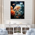 thumbnail image 1 of Designart "Coral Butterflyfish Marine Expedition II" Butterfly fish Floater Framed Canvas Prints, 1 of 5