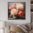 thumbnail image 1 of Designart "Coral Cactus love expression" Floral Floater Framed Canvas Wall Art, 1 of 7