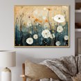 thumbnail image 1 of Designart "Coral Dandelion Floral Euphony I" Floral Floater Framed Wall Art Print, 1 of 7
