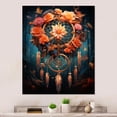 thumbnail image 1 of Designart "Coral Dreamcatcher delicate Enchantment" Dream catcher Metal Wall Art, 1 of 5