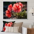 thumbnail image 1 of Designart "Coral Geraniums landscape" Floral Floater Framed Wall Decor, 1 of 7