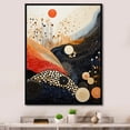 thumbnail image 1 of Designart "Coral Grey Fusion" Abstract Collages Floater Framed Canvas Wall Art, 1 of 7