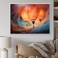 thumbnail image 1 of Designart "Coral Hot Air Ballon delicate I" Transportation Floater Framed Wall Art Print, 1 of 7
