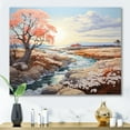 thumbnail image 1 of Designart "Coral Pastoral Coral Colorful wall decor I" Landscapes Wall Art Living Room, 1 of 5