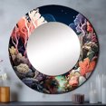 thumbnail image 1 of Designart "Coral'S Artistic Realm" Coastal Coral Under Water Rund Mirror For Wall Decor - Large Pink Round Printed Mirror - Coastal Round Office Mirror - 23" x 23", 1 of 6