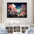 thumbnail image 1 of Designart "Coral'S Artistic Realm I" Coastal Coral Under Water Floater Framed Canvas Prints, 1 of 5