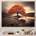 thumbnail image 1 of Designart "Coral Tree Autumn II" Landscape Trees Canvas Art Print, 1 of 5