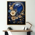 thumbnail image 1 of Designart "Cosmic Blue Stone Energy" Spiritual Stone Floater Framed Canvas Prints, 1 of 5