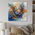 thumbnail image 1 of Designart "Cosmic Blue and Orange" Surrealism landscape Metal Art Living Room, 1 of 5