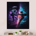 thumbnail image 1 of Designart "Cosmic Explorers Astronauts II" Space Metal Art Living Room, 1 of 5