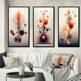 thumbnail image 1 of Designart "Cosmic Flux Abstract Multiverse Metamorphosis II" Abstract Shapes Framed Wall Art Set Of 3 - Orange Transitional Frame Gallery Set For Office Decor, 1 of 6