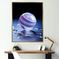 thumbnail image 1 of Designart "Cosmic Harmony Of The Periwinkle Pluto" Our Solar System Floater Framed Canvas Prints, 1 of 5
