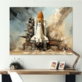 thumbnail image 1 of Designart "Cosmic Launch Abstract I" Space Shuttle Wall Decor, 1 of 7