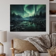 thumbnail image 1 of Designart "Cosmic Radiance Earth's Luminescence" Landscapes Print on Natural Pine Wood, 1 of 1