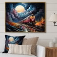 thumbnail image 1 of Designart "Cosmic Rails An modern Train II" Transportation Floater Framed Canvas Print, 1 of 7