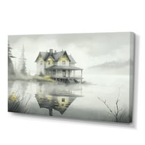 Designart Cottage By The Lake IV Canvas Wall Art