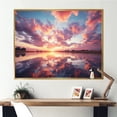 thumbnail image 1 of Designart "Cotton Candy Skies at Sunset IV" Landscapes Floater Framed Wall Decor, 1 of 7