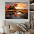 thumbnail image 1 of Designart "Country Charm At Sunrise With Barns" Barns Wall Art Prints, 1 of 7