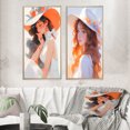 thumbnail image 1 of Designart "Country Club Elegance with White Hat I" Fashion Woman Framed Wall Art Set Of 2 - Glam White Frame Gallery Set For Office Decor, 1 of 6
