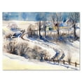 thumbnail image 1 of Designart ' Country Road In Winter Times Landscape I ' Traditional Canvas Wall Art Print, 1 of 4