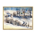 thumbnail image 1 of Designart 'Country Road In Winter Times Landscape I' Traditional Framed Canvas Wall Art Print, 1 of 5