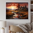 thumbnail image 1 of Designart "Country beauty Amber Sunset" Landscapes Floater Framed Canvas Wall Art, 1 of 7