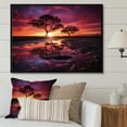 thumbnail image 1 of Designart "Country beauty Sunset Silhouette" Landscape Sunset Floater Framed Wall Art Print, 1 of 7