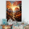 thumbnail image 1 of Designart "Countryside Autumnal Canopy Collage IV" Landscape & Nature Floater Framed Canvas Art Print, 1 of 7