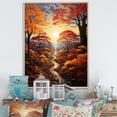 thumbnail image 1 of Designart "Countryside Autumnal Canopy Collage IV" Landscape & Nature Floater Framed Canvas Art Print, 1 of 7