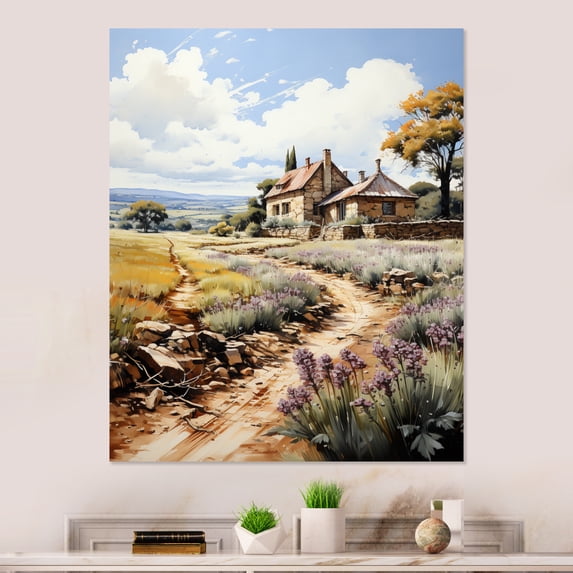 Designart "Countryside Bliss France French painting" France Metal Wall Art