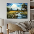 thumbnail image 1 of Designart "Countryside Calm Pond Landscape" Landscapes Metal Wall Art Prints, 1 of 1