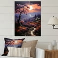 thumbnail image 1 of Designart "Countryside Crimson Dusk horizon I" Landscape & Nature Metal Wall Decor, 1 of 1