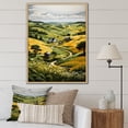 thumbnail image 1 of Designart "Countryside Green And Yellow Reverie horizon I" Landscape & Nature Floater Framed Canvas Print, 1 of 7