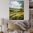 thumbnail image 1 of Designart "Countryside Green And Yellow Reverie horizon III" Landscape & Nature Metal Wall Art, 1 of 1