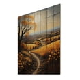 thumbnail image 1 of Designart "Countryside Harvest Gold Collage I" Landscape & Nature Print on Natural Pine Wood, 1 of 5